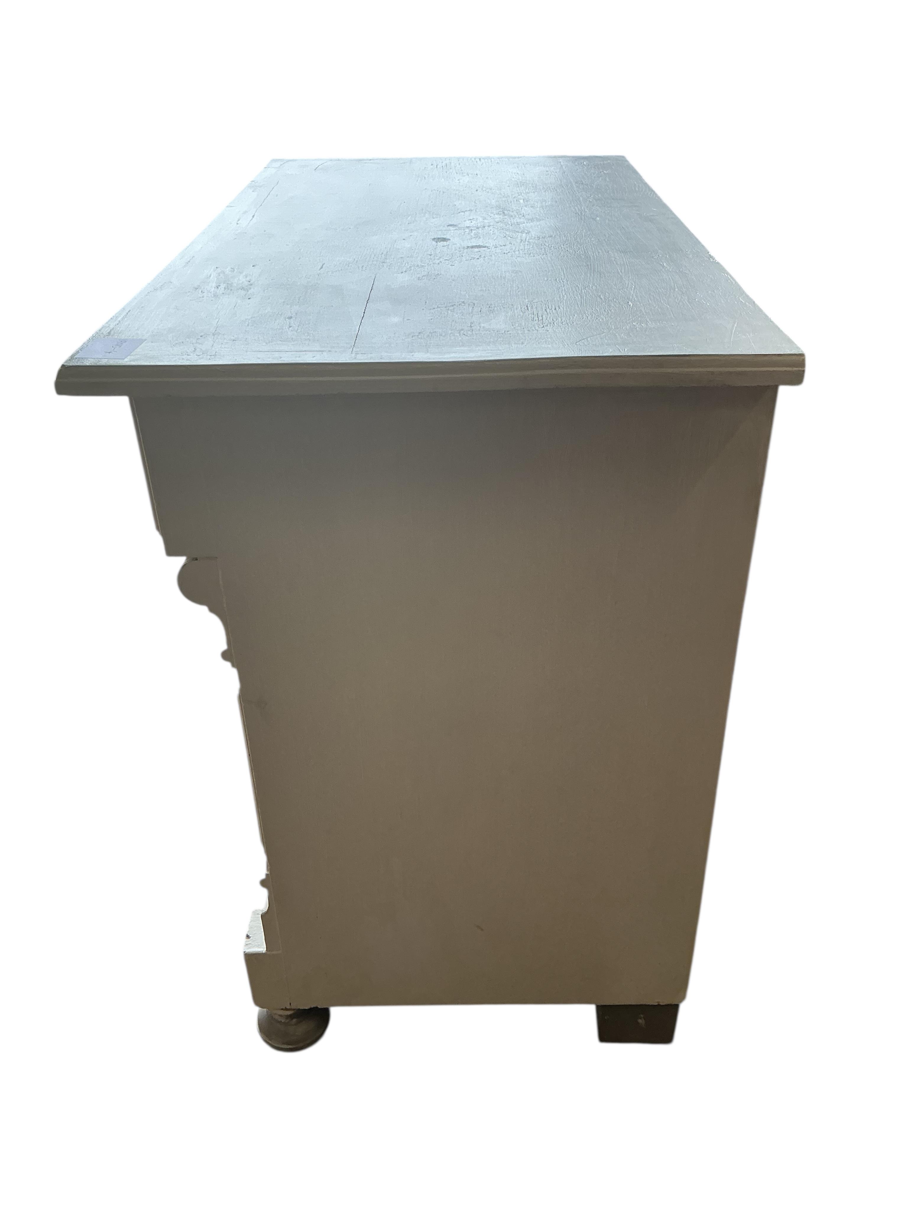 A 19th century East European later painted pine washstand, width 80cm, depth 44cm, height 72cm